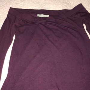 Loft long sleeve off the shoulder shirt